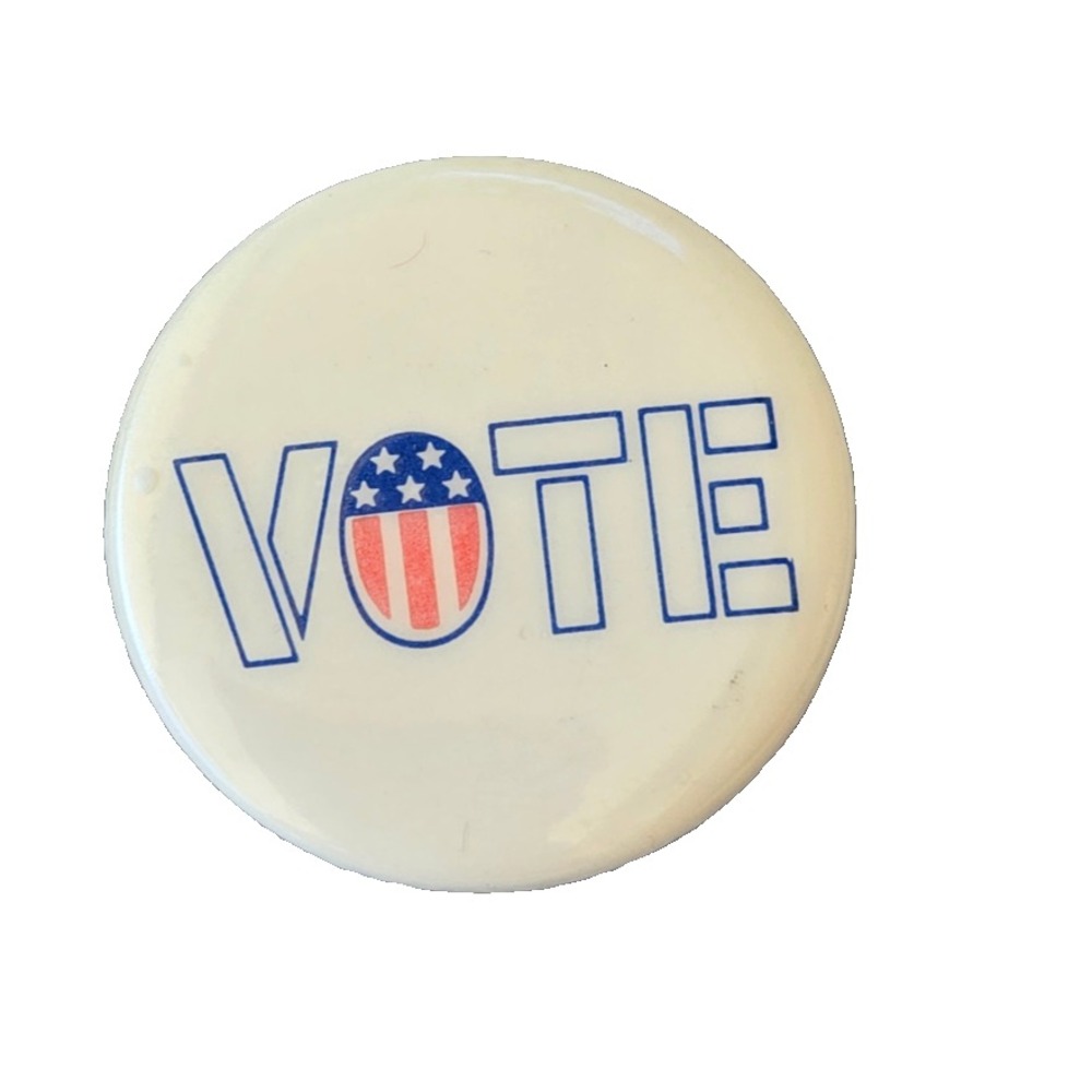 Vintage Pinback Button 1971 Vote Red White Blue Political Memorabilia 1.5"